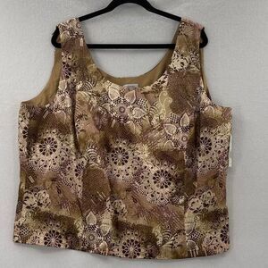 3For$20 Tahari Floral Silky Patterned Women's Top Sleeveless Size 22W